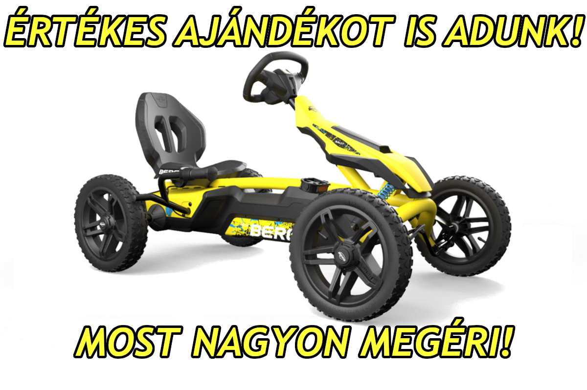 BERG gokart RALLY DRT YELLOW 3 sebességes